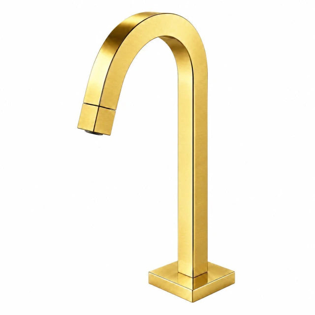 Torneira Quadra CURVED Alta - Dourado