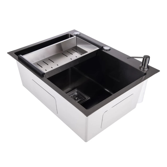 Cuba gourmet retangular inox 304 60x45 - PRETO