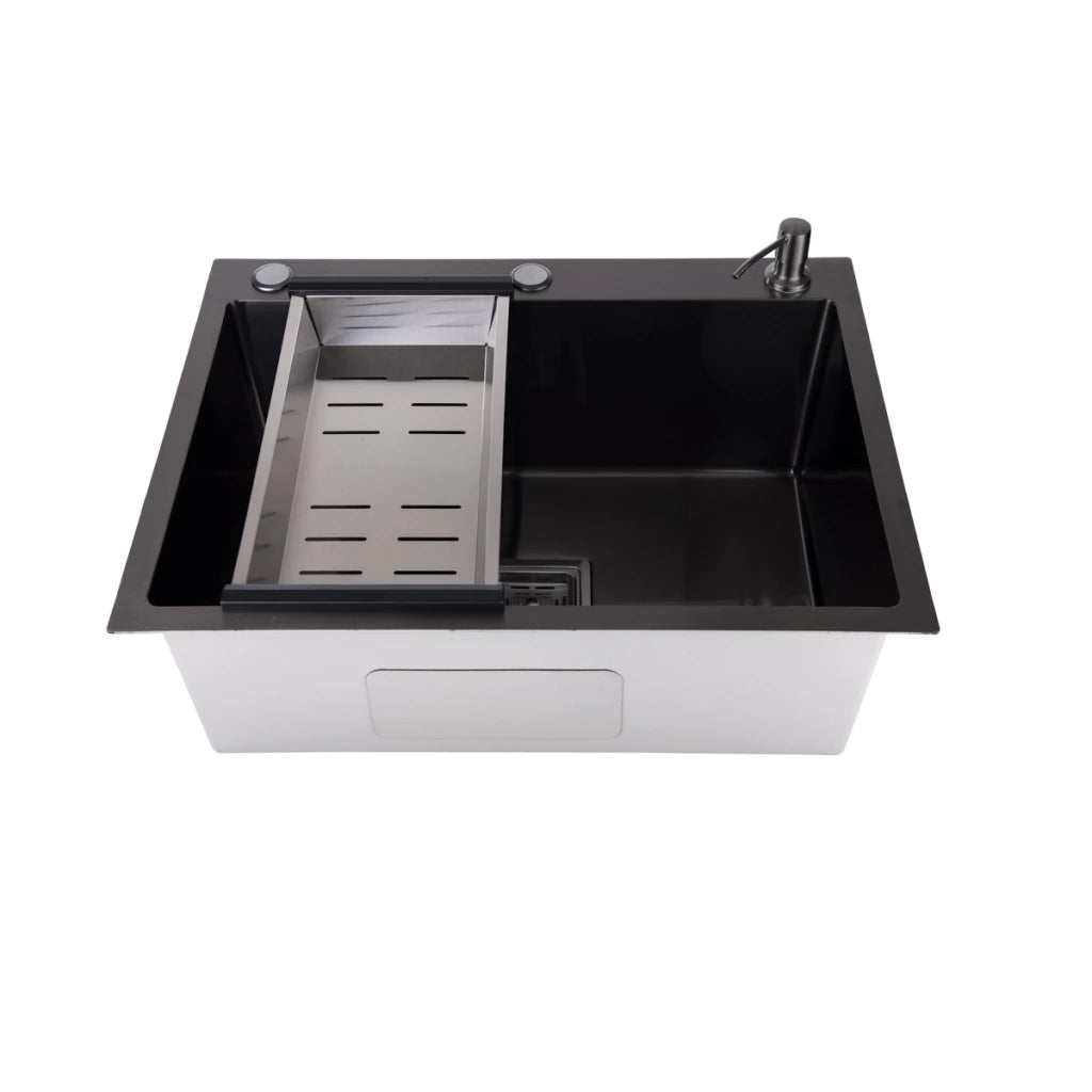 Cuba gourmet retangular inox 304 60x45 - PRETO