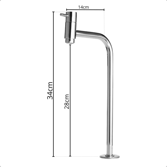 Torneira Alta Axis 90° Cromada