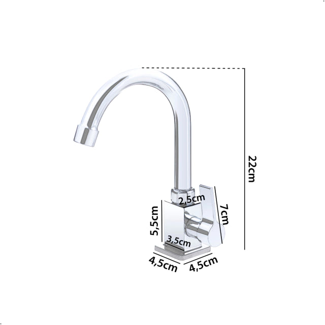 Torneira Giratória Square C70 Cromada
