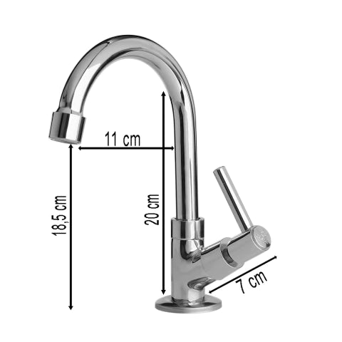 Torneira para Lavatório  Prime Square C61 Cromada