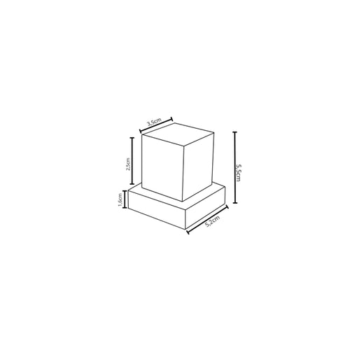 Acabamento de registro 1/2 ou 3/4 CUBIC - Dourado