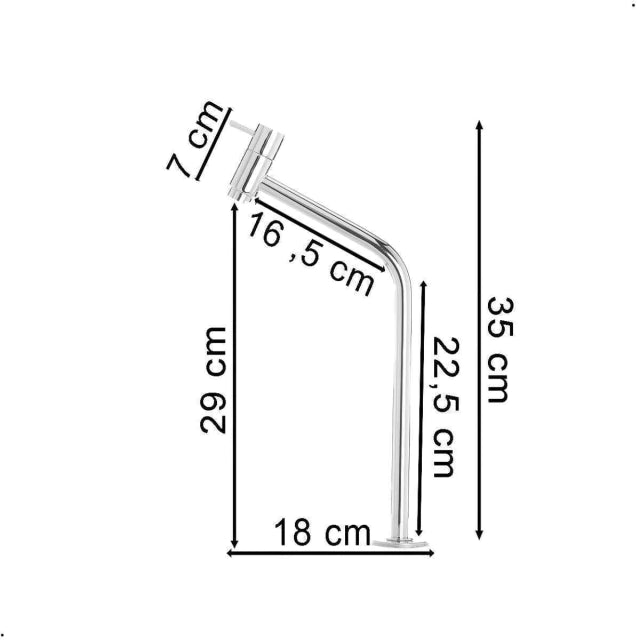 Torneira Alta Modelo Nexus 45° Cromada
