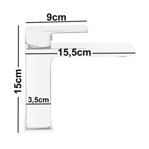 Torneira Quadrada Urban Square Cromada