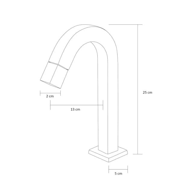 Torneira Curved Dourada- baixa