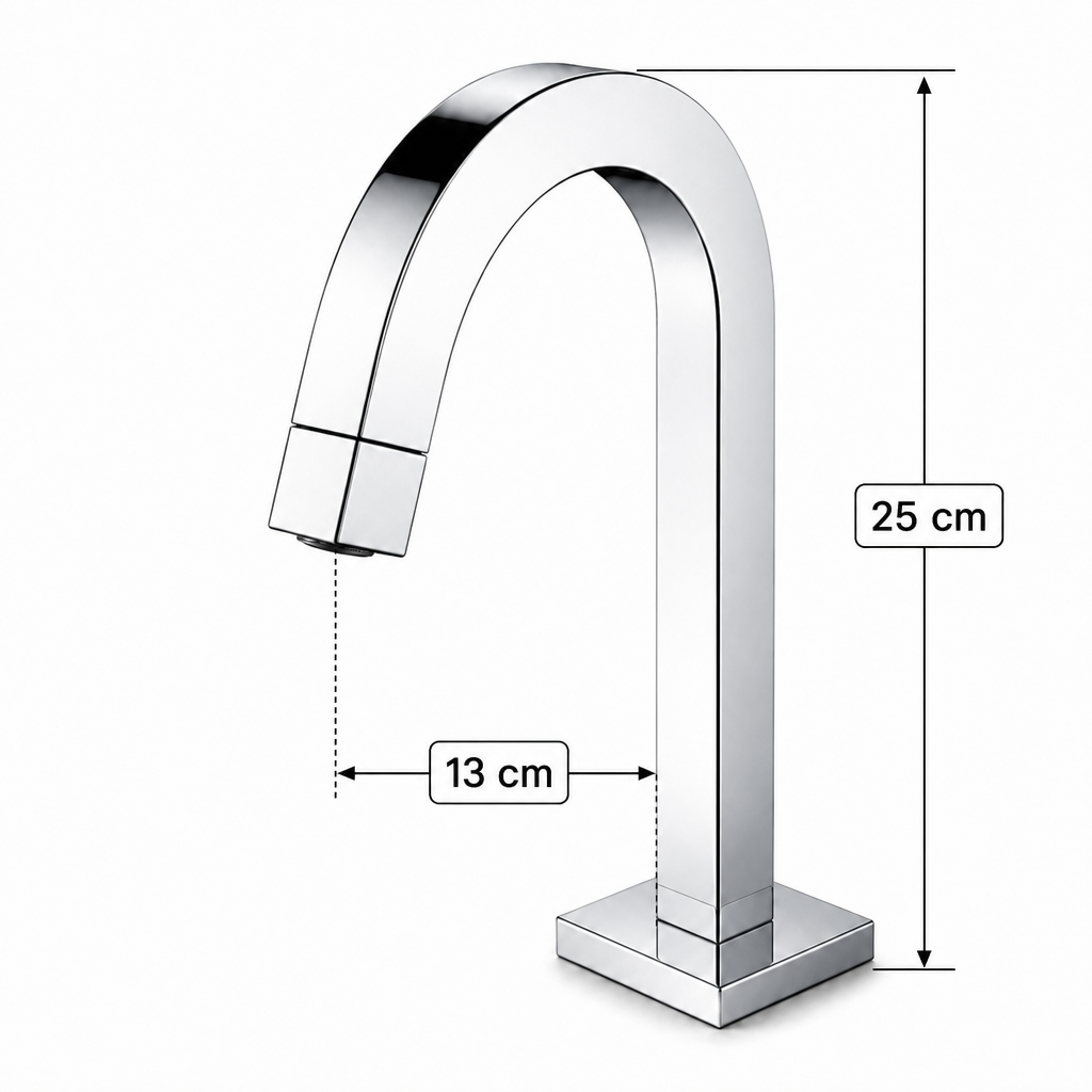 Torneira Quadra Curved - Baixa - Preto