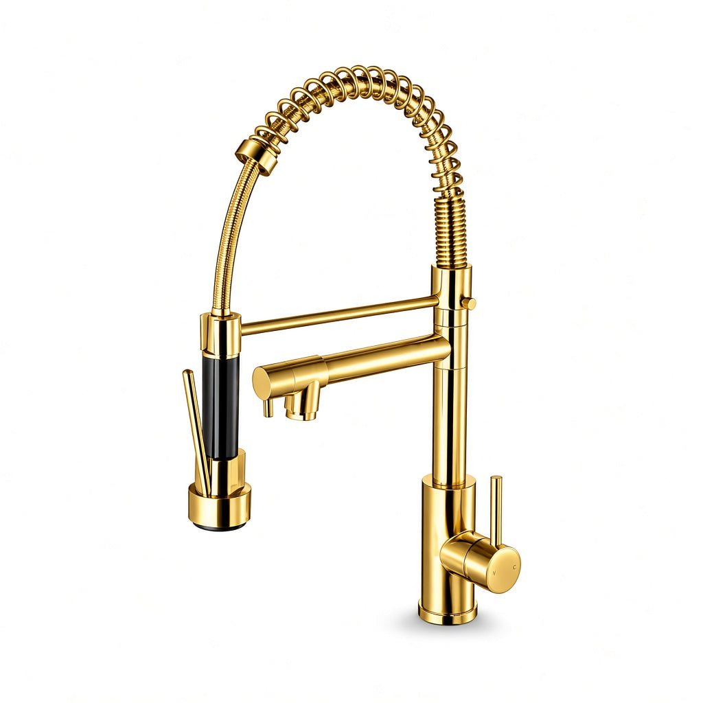 Torneira monocomando Gourmet Mola 2 saidas - Dourado