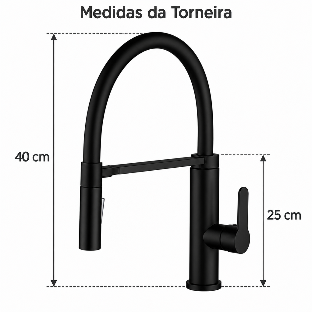 Torneira monocomando Berlin - Preto