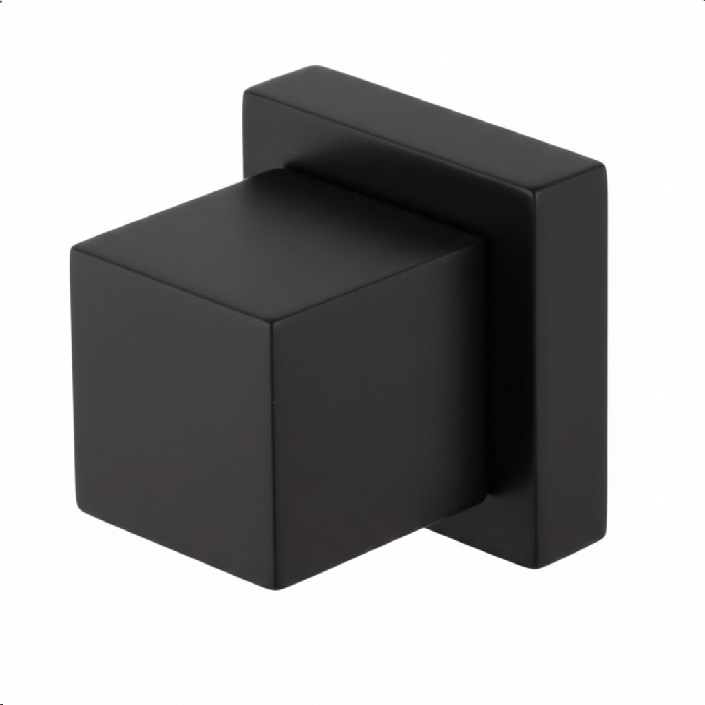 Acabamento de registro 1/2 ou 3/4 CUBIC - Preto