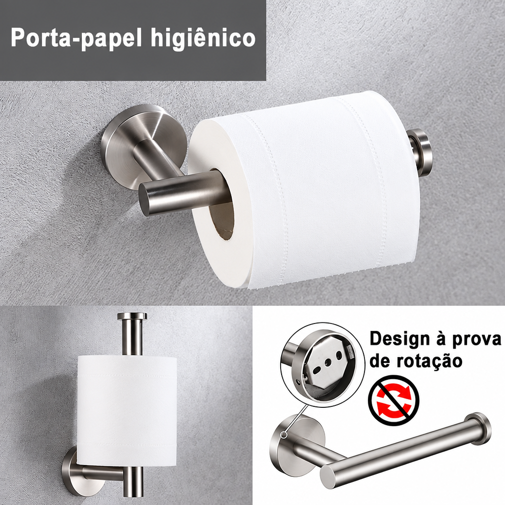 Kit de Acessórios para Banheiro 5 Peças LINEA