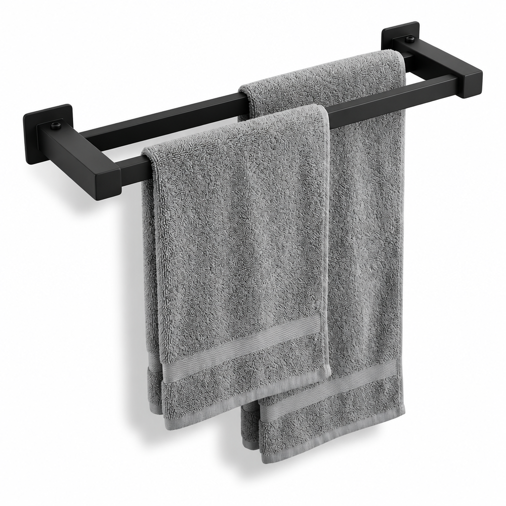 Kit de acessório Inox Squadra 4 Peças - Preto