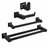 Kit de acessório Inox Squadra 4 Peças - Preto
