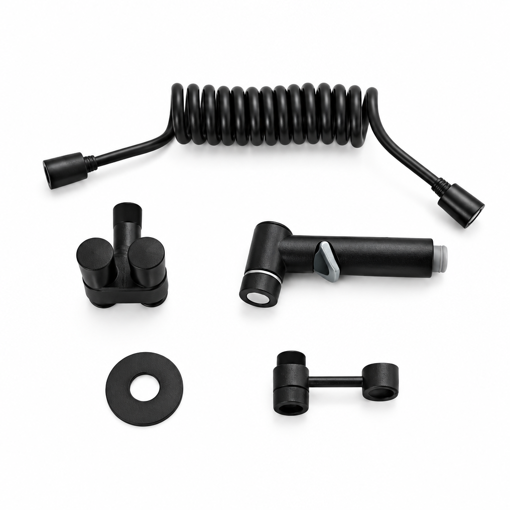 Ducha Higiênica Redonda duas vias - Preto