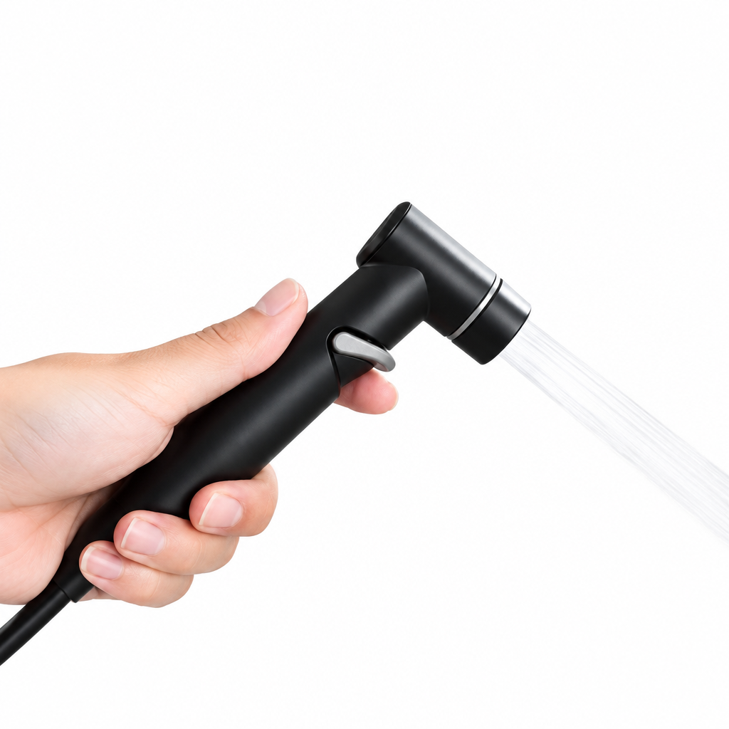 Ducha Higiênica Redonda duas vias - Preto