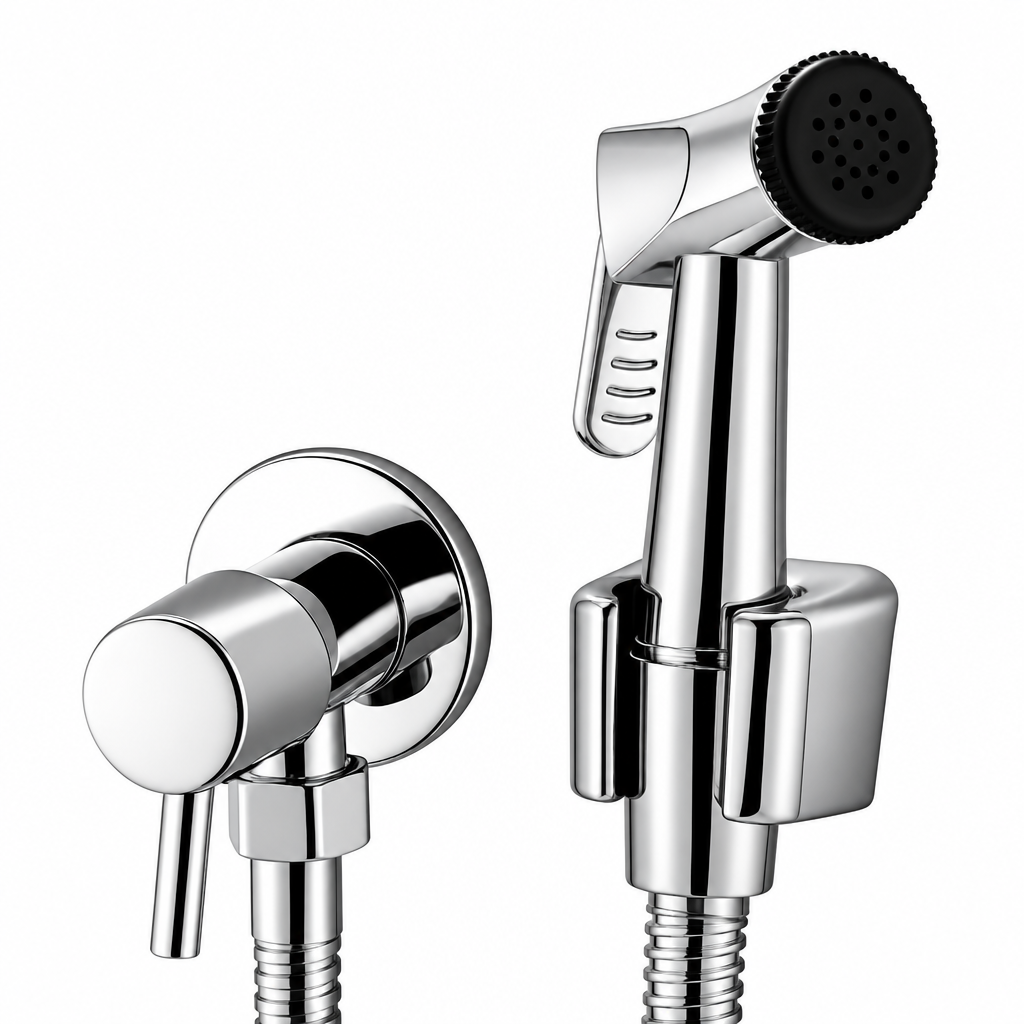 Ducha Higiênica em Metal Redonda - Cromado