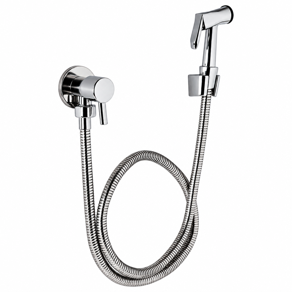 Ducha Higiênica em Metal Redonda - Cromado