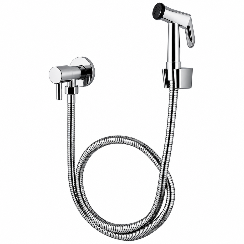 Ducha Higiênica em Metal Redonda - Cromado