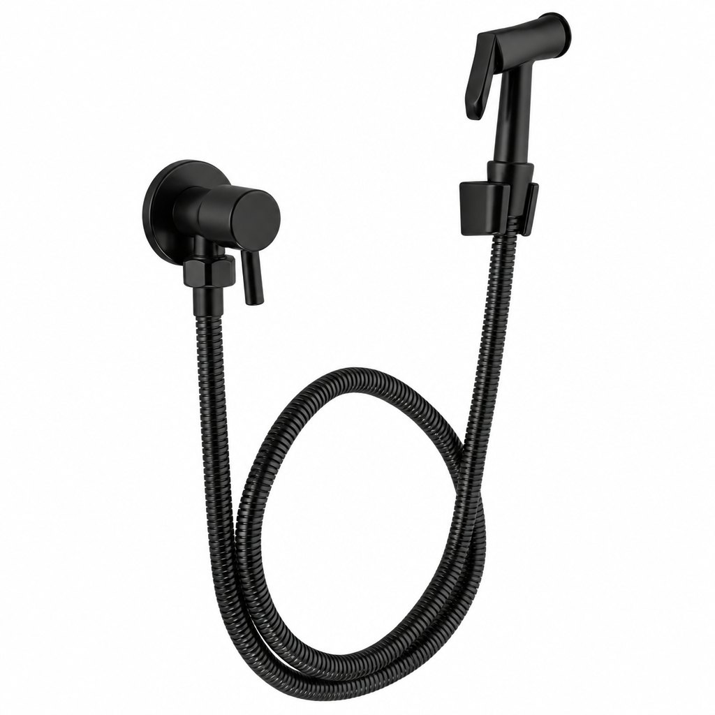 Ducha Higiênica em Metal Redonda - Preto